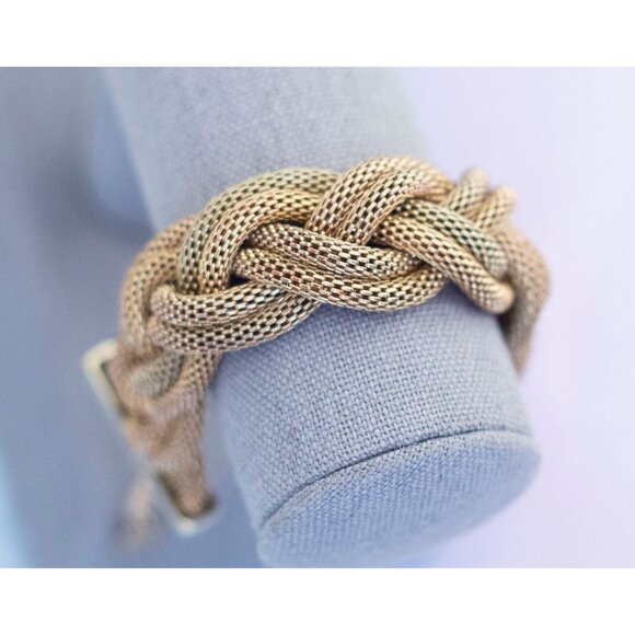 Vintage Million Serpents Bracelet | Gold Tone Bracelet | 8 inch | J10 - Picture 2 of 3